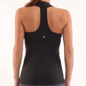 Black Lululemon scoop neck tank